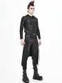 Black Gothic Punk Rock Half Skirt for Men