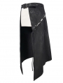 Black Gothic Punk Rock Half Skirt for Men