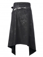 Black Gothic Punk Rock Half Skirt for Men
