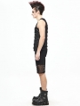 Black Gothic Punk Rock Chain Sleeveless T-Shirt for Men