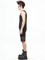 Black Gothic Punk Rock Chain Sleeveless T-Shirt for Men