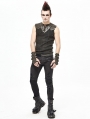 Brown Gothic Punk Sleeveless T-Shirt for Men