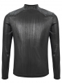 Black Gothic Daily Wear Long Sleeve T-Shirt for Men