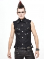 Black Gothic Punk Rock Vest Top for Men