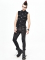 Black Gothic Punk Rock Vest Top for Men