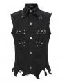 Black Gothic Punk Rock Vest Top for Men