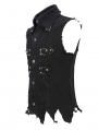 Black Gothic Punk Rock Vest Top for Men