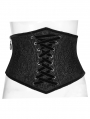 Black Gothic Gorgeous Court Jacquard Corset Waistband for Women