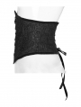 Black Gothic Gorgeous Court Jacquard Corset Waistband for Women