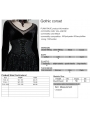 Black Gothic Gorgeous Court Jacquard Corset Waistband for Women