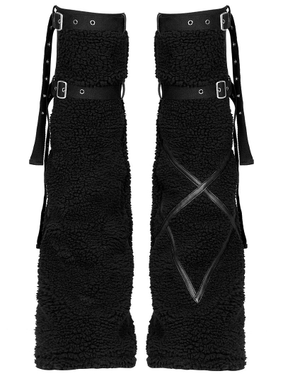 Black Gothic Punk Girls Leg Sleeve for Women