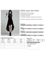 Black Retro Gothic Sexy Velvet High-Low Sleeveless Dress