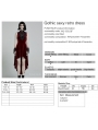 Red Retro Gothic Sexy Velvet High-Low Sleeveless Dress