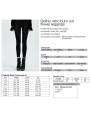 Black Retro Gothic Flower Velvet Long Leggings For Women