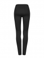 Black Gothic Punk Long Leggings for Women