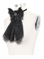 Black Vintage Gothic Lace Pendant Bowtie for Women