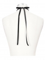 Black Vintage Gothic Lace Pendant Bowtie for Women
