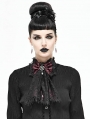 White Vintage Gothic Lace Pendant Bowtie for Women