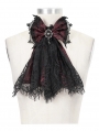 White Vintage Gothic Lace Pendant Bowtie for Women