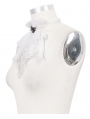 White Vintage Gothic Lace Pendant Party Bowtie for Women