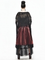 Black Gothic Lace Tassel Cape for Women