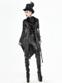 Black Vintage Gothic Party Swallow Tail Coat for Women