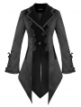 Black Vintage Gothic Party Swallow Tail Coat for Women