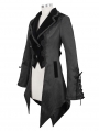 Black Vintage Gothic Party Swallow Tail Coat for Women