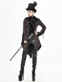 Red Vintage Gothic Party Swallow Tail Coat for Women