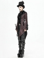 Red Vintage Gothic Party Swallow Tail Coat for Women
