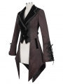 Red Vintage Gothic Party Swallow Tail Coat for Women