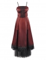 Red Vintage Gothic Long Prom Party Gown