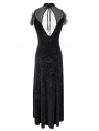 Black Vintage Sexy Gothic Cheongsam Style Long Dress
