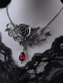 Vintage Gothic Rose Vines Pendant Necklace