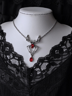 Gothic Spider Pendant Necklace