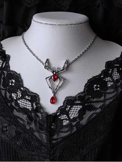 Gothic Spider Pendant Necklace