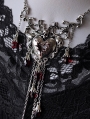 Gothic Devil Heart Skull Pendant Necklace