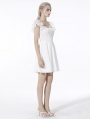 White Gothic Angelic Beauty Short Party Dress