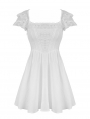 White Gothic Angelic Beauty Short Party Dress