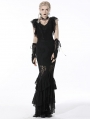 Black Gothic Lace Short Sleeves Daily Wear Top for Women