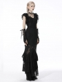 Black Gothic Lace Short Sleeves Daily Wear Top for Women