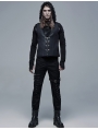 Black Gothic Punk Metal Straight Long Pants for Men