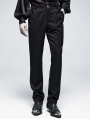 Black and Red Gothic Cout Bat Pocket Long Pants for Men