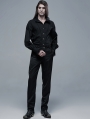 Black Retro Gothic Aristocratic Long Sleeve Shirt for Men