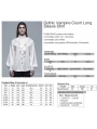 White Retro Gothic Vampire Count Long Sleeve Shirt for Men