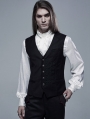 Black Vintage Gothic Gentleman Vest for Men