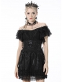 Black Gothic Lace Embroidery Underbust Corset