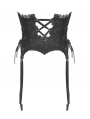 Black Gothic Lace Embroidery Underbust Corset