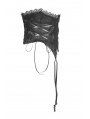 Black Gothic Lace Embroidery Underbust Corset