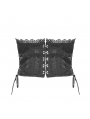 Black Gothic Lace Embroidery Underbust Corset